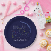 Zodiac Constellation Aquarius Pappteller (Party)