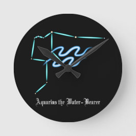 Zodiac Constellation Aquarius Runduhr Runde Wanduhr