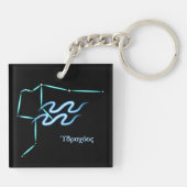Zodiac Constellation Aquarius Schlüsselanhänger (Rückseite)