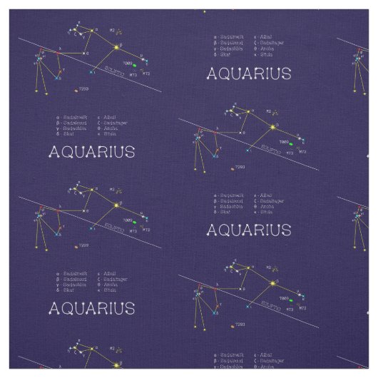 Zodiac Constellation Aquarius Stoff (Muster)