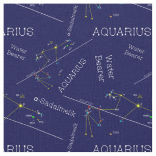 Zodiac Constellation Aquarius Stoff