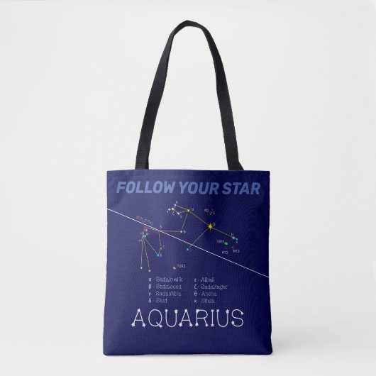 Zodiac Constellation Aquarius Tasche (Vorderseite)