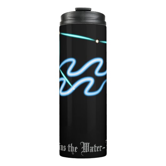 Zodiac Constellation Aquarius Thermal Tumbler Thermosbecher (Vorderseite)