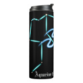 Zodiac Constellation Aquarius Thermal Tumbler Thermosbecher (Nach links gedreht)