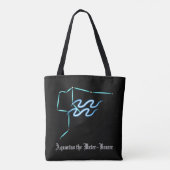 Zodiac Constellation Aquarius Tote Bag Tasche (Rückseite)
