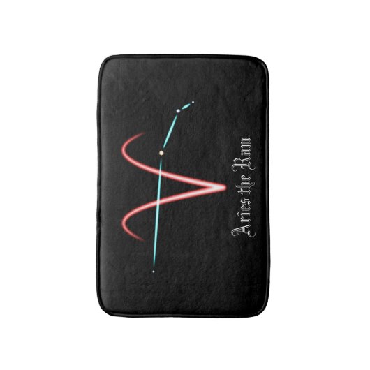 Zodiac Constellation Aries Bath Mat Badematte (Vorderseite Vertikal)