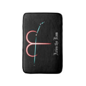 Zodiac Constellation Aries Bath Mat Badematte (Vorderseite Vertikal)