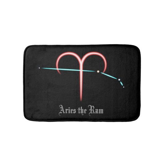 Zodiac Constellation Aries Bath Mat Badematte (Vorderseite)
