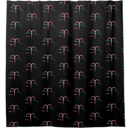 Zodiac Constellation Aries Duschvorhang (Vorderseite)