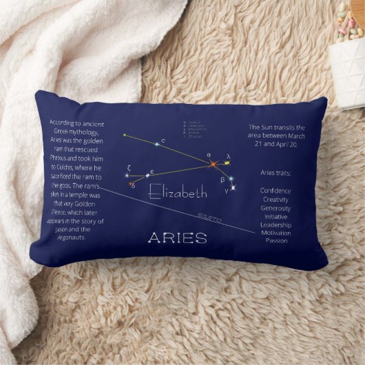 Zodiac Constellation Aries Funny Unique Lendenkissen (Decke)