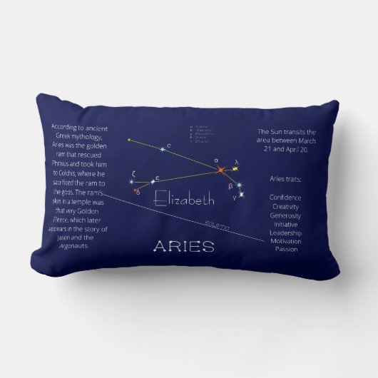 Zodiac Constellation Aries Funny Unique Lendenkissen (Vorderseite)