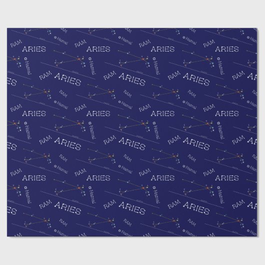 Zodiac Constellation Aries Geschenkpapier (Flach)