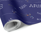 Zodiac Constellation Aries Geschenkpapier (Rolleneckpunkt)