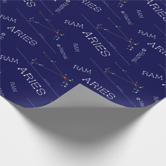 Zodiac Constellation Aries Geschenkpapier (Ecke)