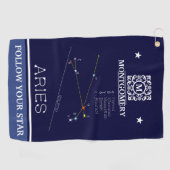 Zodiac Constellation Aries Golfhandtuch (Horizontal)