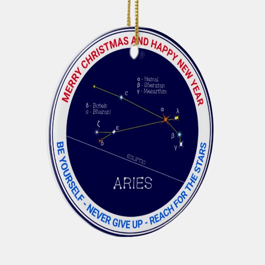 Zodiac Constellation Aries Keramik Ornament (Rechts)