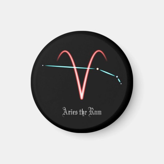 Zodiac Constellation Aries Magnet (Vorne)
