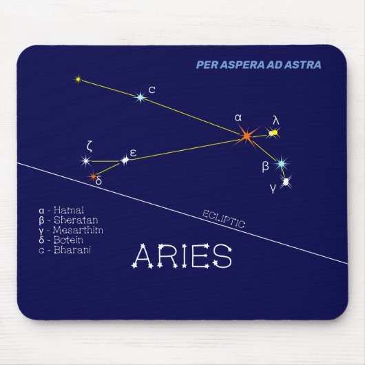 Zodiac Constellation Aries Mousepad (Vorne)