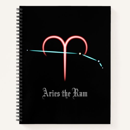 Zodiac Constellation Aries Notebook Notizblock (Vorderseite)