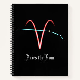 Zodiac Constellation Aries Notebook Notizblock