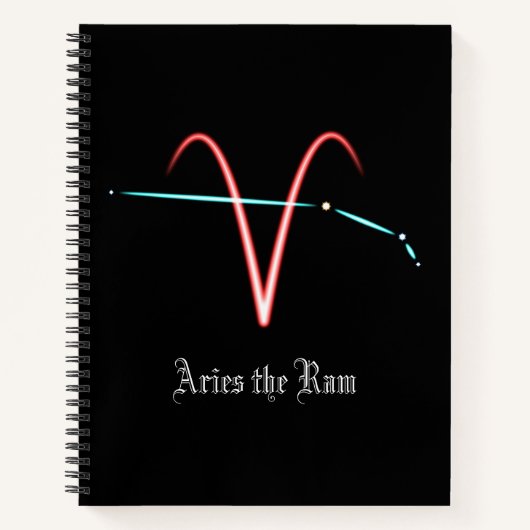 Zodiac Constellation Aries Notebook Notizblock (Vorderseite)
