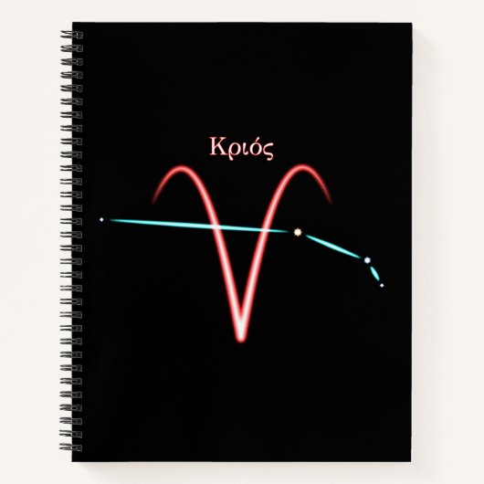 Zodiac Constellation Aries Notebook Notizblock (Vorderseite)