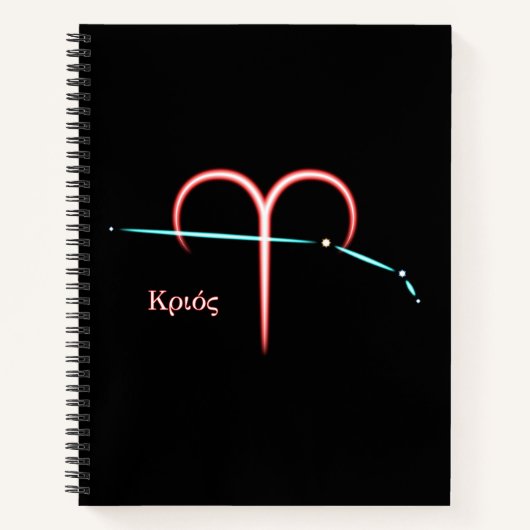 Zodiac Constellation Aries Notebook Notizblock (Vorderseite)