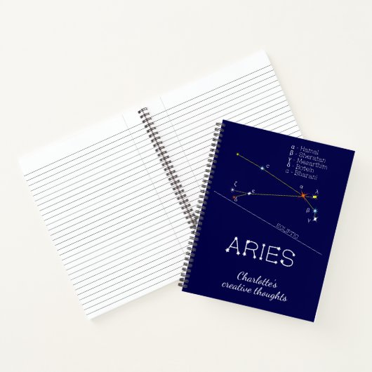 Zodiac Constellation Aries Notizblock (Innenseite)