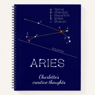 Zodiac Constellation Aries Notizblock