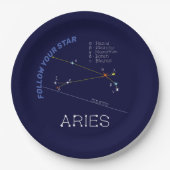 Zodiac Constellation Aries Pappteller (Vorderseite)