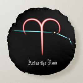 Zodiac Constellation Aries Round Pillow Rundes Kissen