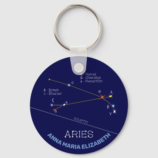 Zodiac Constellation Aries Schlüsselanhänger (Vorderseite)