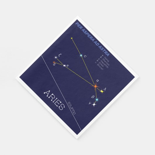 Zodiac Constellation Aries Serviette (Ecke)