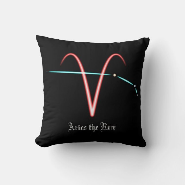 Zodiac Constellation Aries Throw Kissen (Vorderseite)