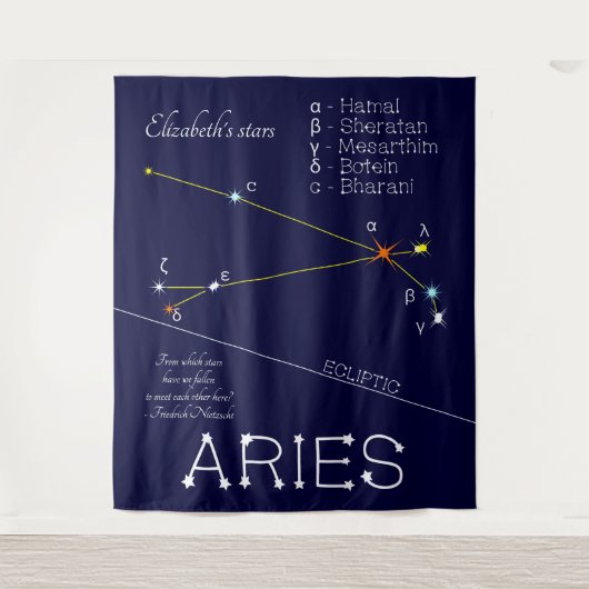 Zodiac Constellation Aries Wandteppich (Vorderseite)