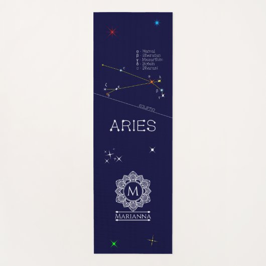 Zodiac Constellation Aries Yogamatte (Vorderseite)