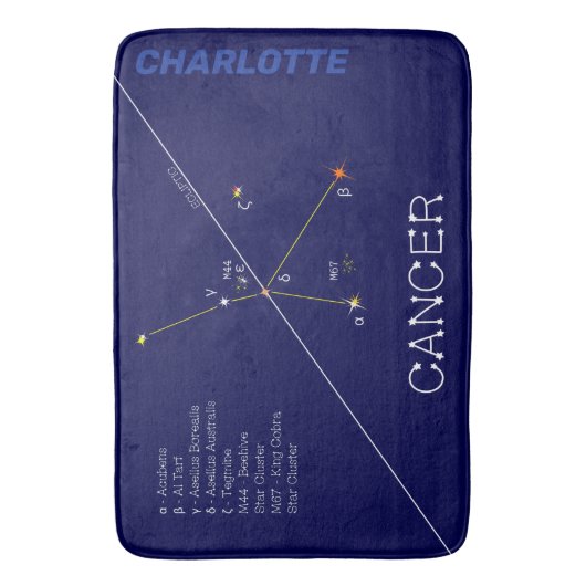 Zodiac Constellation Cancer Badematte (Vorderseite Vertikal)