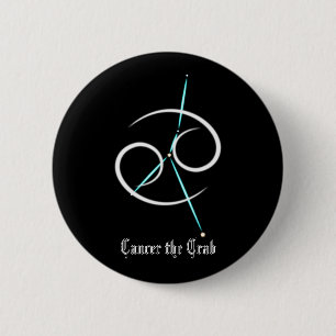 Zodiac Constellation Cancer Button