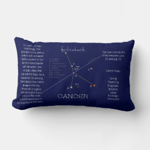 Zodiac Constellation Cancer Funny Unique Lendenkissen