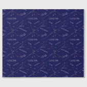Zodiac Constellation Cancer Geschenkpapier (Flach)