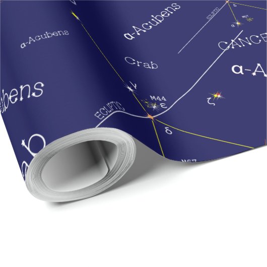 Zodiac Constellation Cancer Geschenkpapier (Rolleneckpunkt)