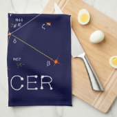 Zodiac Constellation Cancer Geschirrtuch (Viertel Falte)