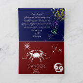 Zodiac Constellation Cancer Karte (Innenseite)