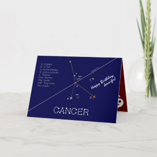 Zodiac Constellation Cancer Karte
