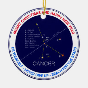 Zodiac Constellation Cancer Keramik Ornament