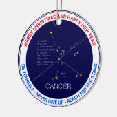 Zodiac Constellation Cancer Keramik Ornament (Links)