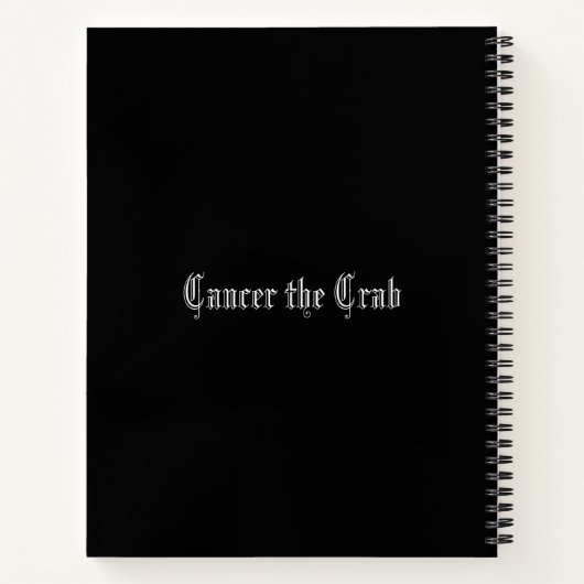 Zodiac Constellation Cancer Notebook Notizblock (Rückseite)