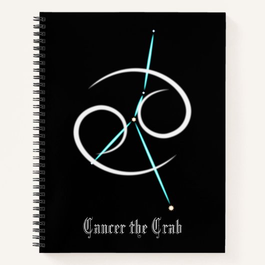 Zodiac Constellation Cancer Notebook Notizblock (Vorderseite)