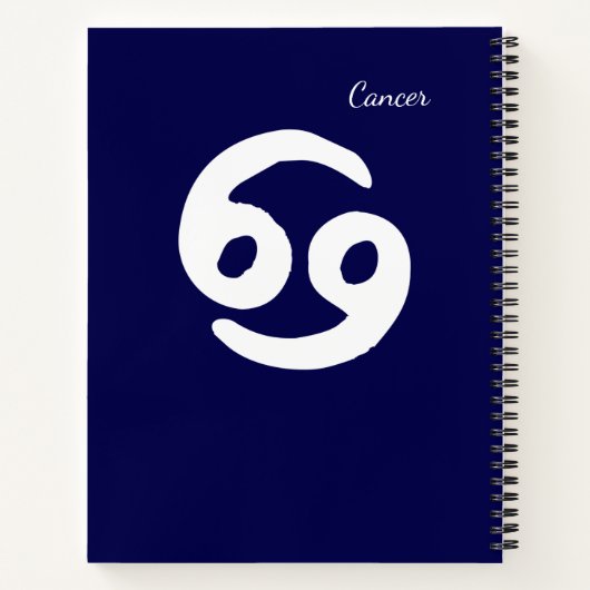 Zodiac Constellation Cancer Notizblock (Rückseite)