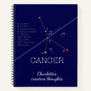 Zodiac Constellation Cancer Notizblock